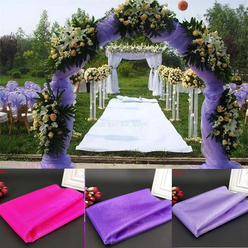 Purple Organza Sheer fabric 29cm x 5m Wedding 