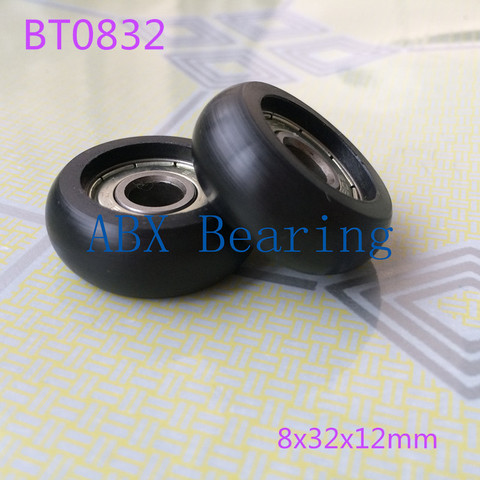 BT0832 608ZZ 608Z 608 Nylon wheel hanging / ball bearing with pulley wheel for doors and windows 8*32*12MM wholesale+retail ► Photo 1/4