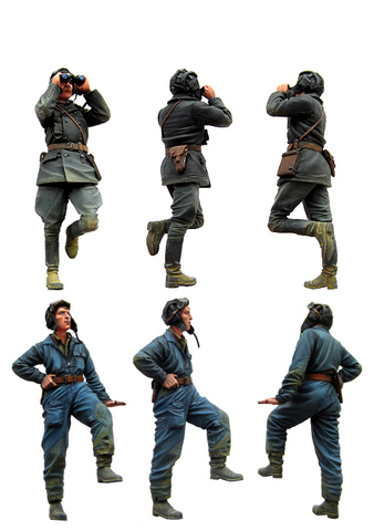 [tuskmodel] 1 35 scale resin model figures kits soviet Soldiers tank crew ► Photo 1/1