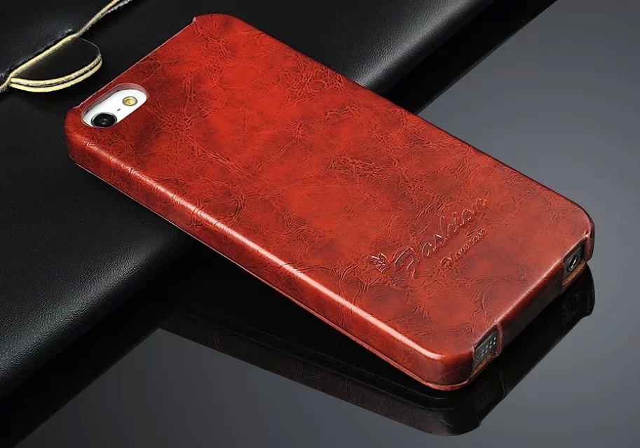 Iphone 5s Back Cover Original Oil-wax Leather Vertical Flip Cover