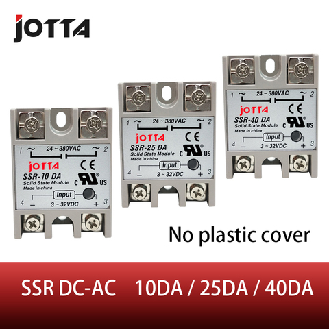 SSR -10DA/25DA/ 40DA DC control AC SSR white shell Single phase Solid state relay without plastic cover ► Photo 1/5
