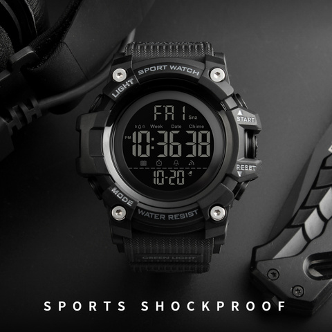 SKMEI Countdown Stopwatch Sport Watch Mens Watches Top Brand Luxury Men Wrist Watch Waterproof LED Electronic Digital Male Watch ► Photo 1/6