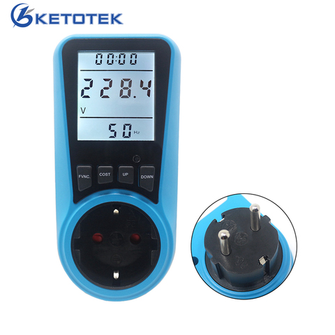 230V 50Hz Digital Energy Meter AC Power Meter EU Plug Socket Electricity Analyzer Digital Wattmeter Watt Current Price Display ► Photo 1/6