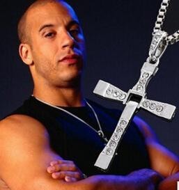 New Fast and Furious 7 Moive Cross Tourette Necklace Dominic Toretto Cross Pendant Necklace For Men ► Photo 1/1