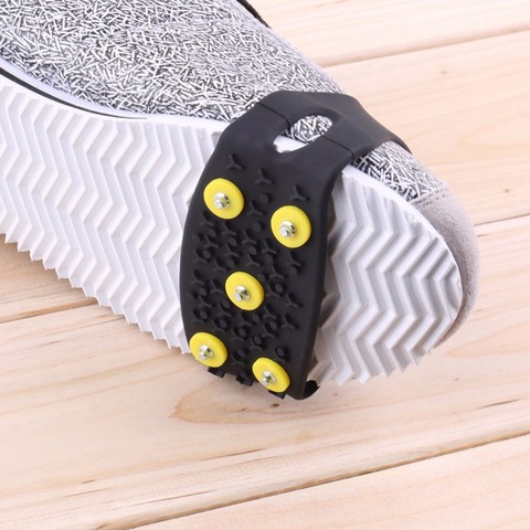 1 Pair 5 Studs Anti-Skid Snow Ice Climbing Shoe Spikes Ice Grips Cleats Crampons Winter Climbing Anti Slip Shoes Cover ► Photo 1/5