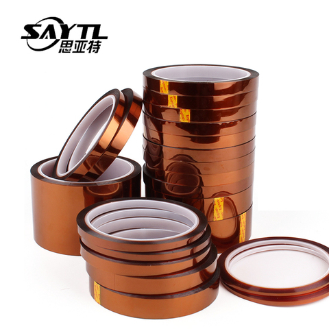 Heat tape 1PCS 33m Heat Resistant Polyimide Tape High Temperature Adhesive Insulation Tape for BGA Electronic Repair PCB SMT ► Photo 1/6