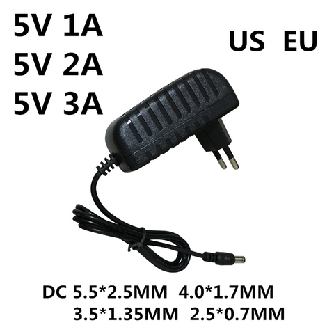 1PCS AC / DC Adapter DC 5V 1A 2A 3A AC 100-240V Converter power Adapter  5Volt 1000MA Power Supply Charger EU US Plug - Price history & Review