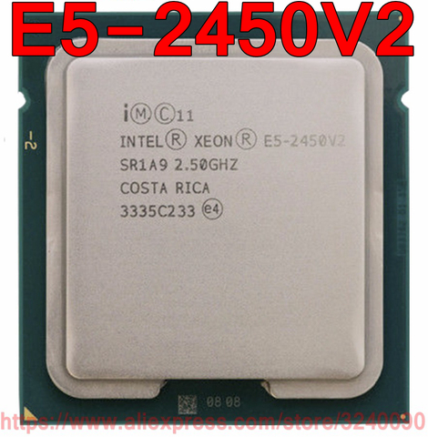 Intel Xeon CPU E5-2450V2 SR1A9 2.50GHz 8-Core 20M LGA1356 E5-2450 V2 processor E5 2450V2 free shipping speedy ship out ► Photo 1/1