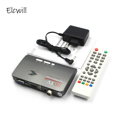 Hot 1080P HDTV DVB-T/ DVB-T2 TV Set-top Box Digital Terrestrial HDTV Tuner Receiver HDMI/VGA/AV for LCD/CRT PC Monitor ► Photo 1/3