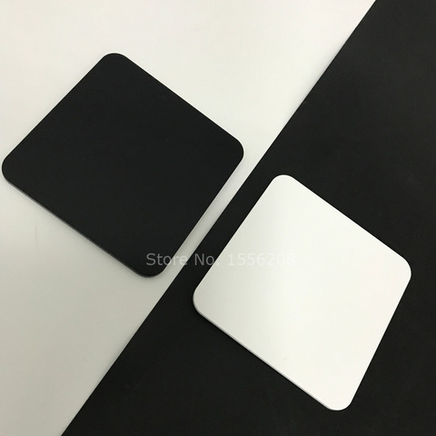 Opaque Black White 1 Piece 1/8 Inch Thick Laser Cutting Acrylic Sheet Plexiglass Cast Square Panel With Round Corner ► Photo 1/4
