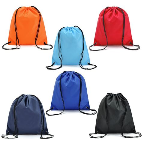 Portable Oxford Sports Bag 210D Nylon Drawstring Bags Belt Riding Backpack Gym Drawstring Shoes Bag Clothes Backpacks WholeSale ► Photo 1/6