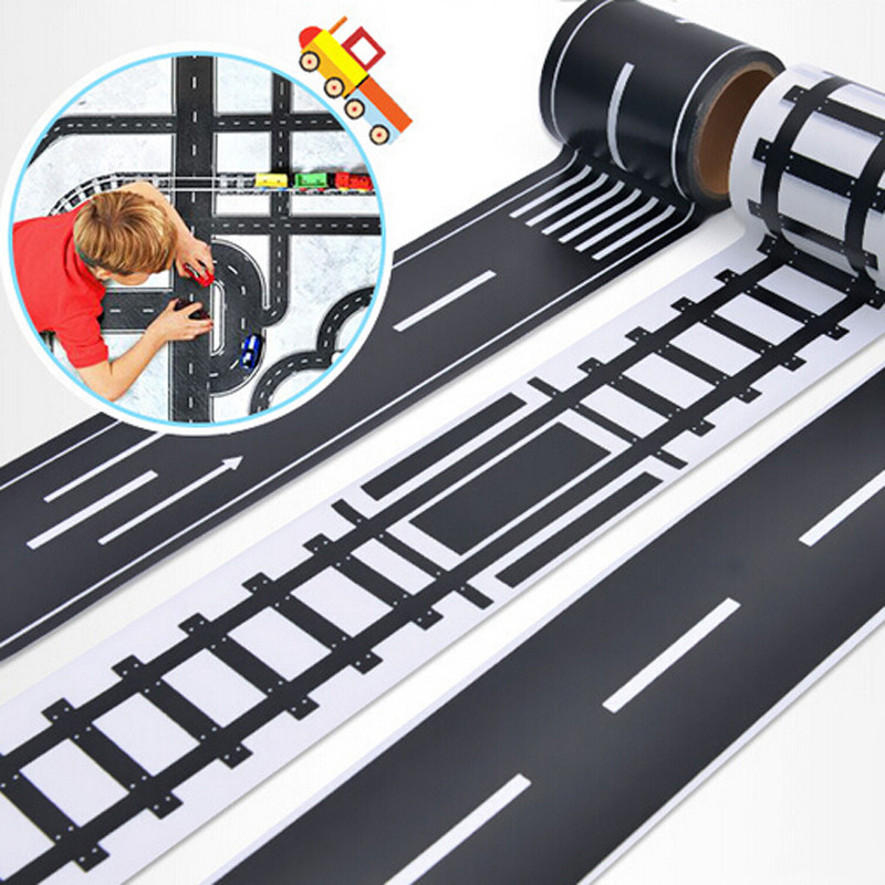 Adhesive Adhesive Tape Car Play Sticker Scrapbooking Removable Railway Tape W 