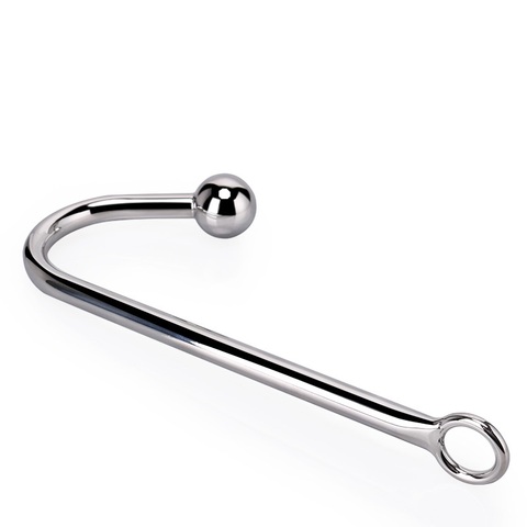 130g Stainless steel anal hook with beads hole metal butt plug anus fart putty slave Prostate Massager BDSM sex toy for men ► Photo 1/6