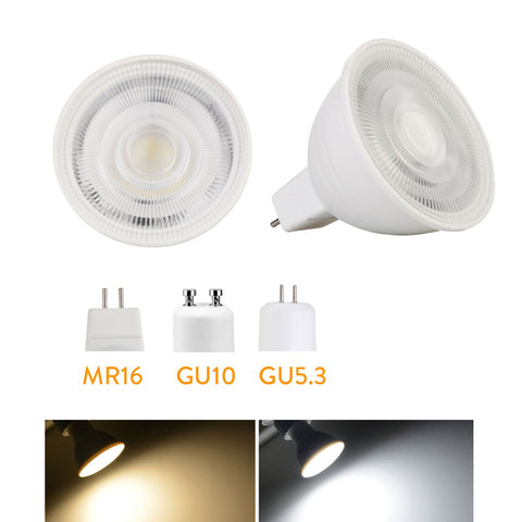 LED Bulb Spotlight Dimmable GU10 MR16 5W COB Chip Beam Angle 24 Degree Chandelier LED Lamp For Downlight Table Light 110v 220V ► Photo 1/6