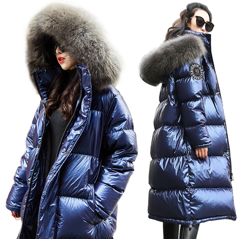 Women Down Jacket 2022 New Winter Coat big Real Fur Collar Women Long Paragraph Thickening Warm Hooded For Female Parka YRF14 ► Photo 1/6