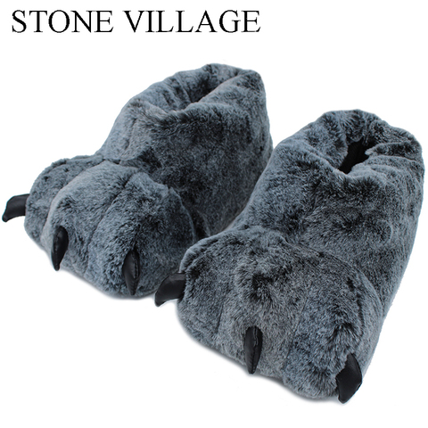 High Quality Paw Slippers Funny Animal Slippers  Women Winter Monster Claw Plush Home Slipper Men Soft Indoor Floor Shoes ► Photo 1/6