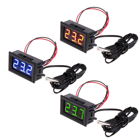 -50- 110 degrees DC 12v Digital LED Thermometer Car Temperature Monitor Panel Meter ► Photo 1/6