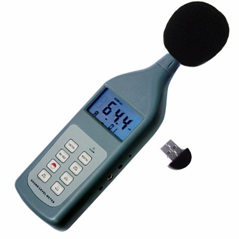 Professional Handheld Digital Wireless Sound Noise Level Meter Tester 30~130dB Range + CD Software & USB Bluetooth ► Photo 1/6