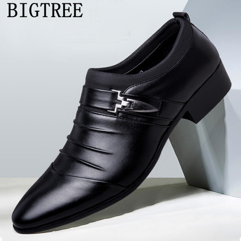Italian Fashion Elegant Oxford Shoes For Mens Shoes Large Sizes Men Formal Shoes Leather Men Dress Loafers Man Slip On Masculino ► Photo 1/6
