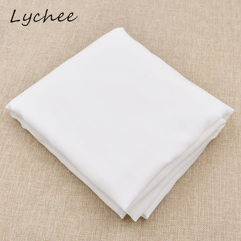Lychee 1.5*1m White Color Polyester Interlinings Single-sided Adhesive Fabric For DIY Handmade Garment Cloth ► Photo 1/6