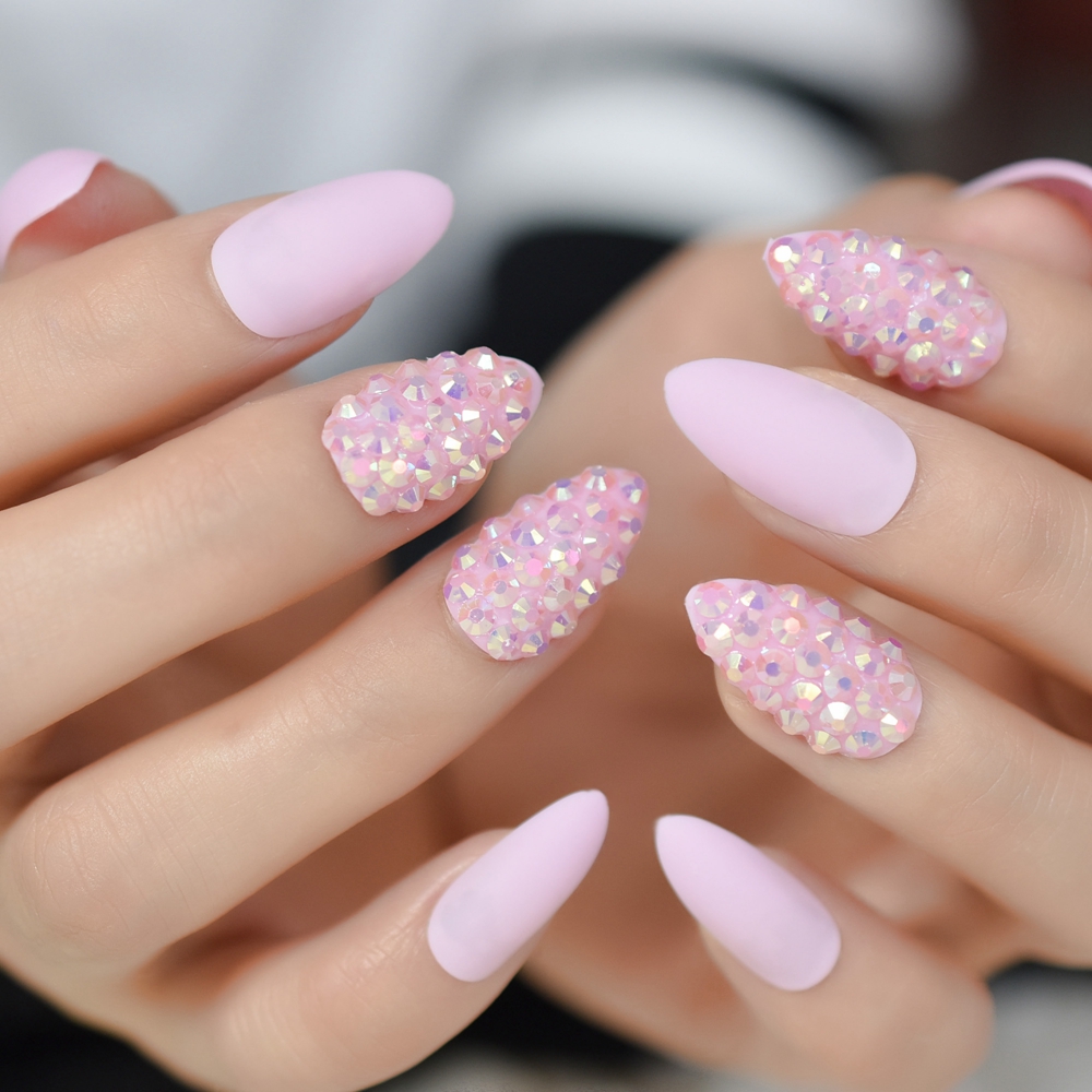 Buy Online Jelly Pink Glitter Stiletto False Nail Almond Nail Art Tips 3d Ab Rhinestones Fake Nails Press On Daily Wear Many Options Alitools Buy Online Jelly Pink Glitter Stiletto False Nail Almond Nail Art Tips 3d Ab Rhinestones Fake Nails Press On Daily Wear Many Options Alitools