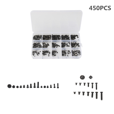 450Pcs Laptop Computer Screws Bolts Kit Assemble Fastening Flat Head Black Repair Set For IBM For Dell For Lenovo For Samsung ► Photo 1/1