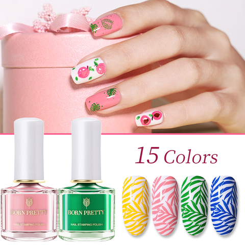 BORN PRETTY 15 Color Summer Series Nail Stamping Polish Newly Sweet Style Manicure Plate Printing Varnish Candy Nail Lacquer ► Photo 1/6