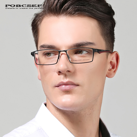 Black Glasses Frames For Men 2019 2022 Brand Titanium Metal