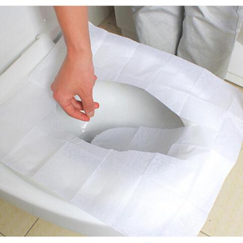 10 Pieces/set Travel disposable toilet seat cover wc mat 100% waterproof toilet paper pad bathroom accessories ► Photo 1/6