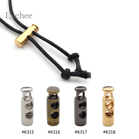 Lychee Life 10 Pieces Vintage Metal Color Stopper DIY Apparel Sewing Accessories Metal Clamp Stopper Cord Lock Toggle ► Photo 1/6