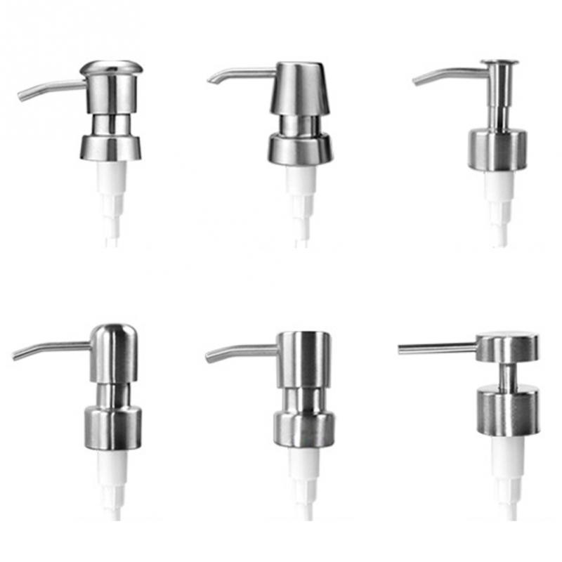 New Pump 6 Types Stainless Steel Soap Pump Liquid Lotion Dispenser Replacement Jar Tube for Bathroom ► Photo 1/6