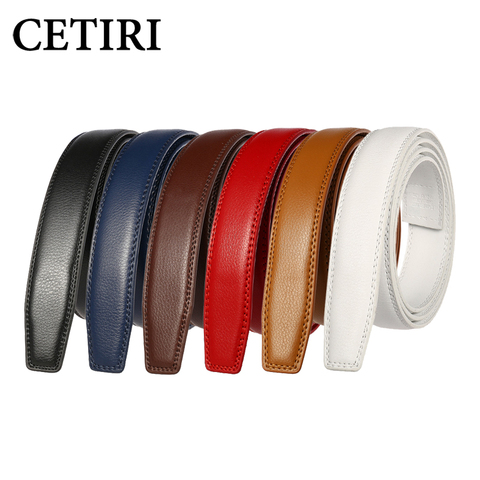 3.0CM 3.1CM Mens Leather Belts Without Buckles High Quality business Belt Man Without Automatic Buckle Head ► Photo 1/6