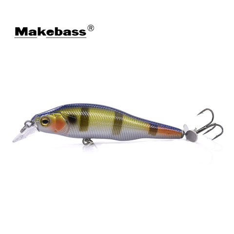 MAKEBASS 3in/0.3oz Minnow Floating Bionic Fishing Lures Rotating Blade Luya Artificial Hard Baits for Trout etc. Fishing Tackle ► Photo 1/6