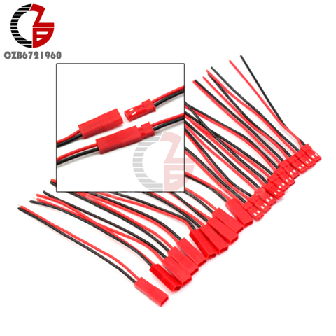 10 Pairs 100mm 10cm Male Female Connector JST Plug Cable For RC BEC Battery Helicopter DIY FPV Drone Quadcopter ► Photo 1/6