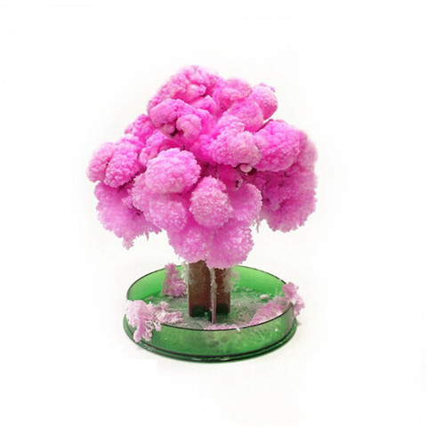 New 12*8cm Made in Japan Pink Magically Decorative Growing Paper Trees Magic Japanese Sakura Tree-Brand ► Photo 1/5