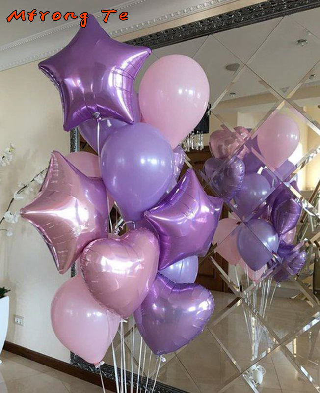10Pcs 5"Foil Star Balloons Helium Birthday Party Wedding Supplies Decoration 