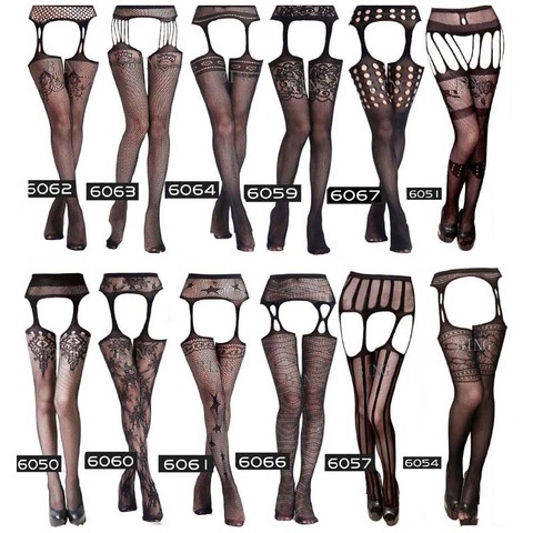 Summer Lady Fashion Sexy Women Stylist Lace Top Tights Stay Up Thigh High Stockings Nightclubs Pantyhose S04 ► Photo 1/6