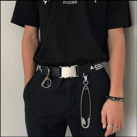 Punk Hip-hop Trendy Belt Waist Chain Male Pants Chain Men Jeans Silver  Metal Clothing Accessories
