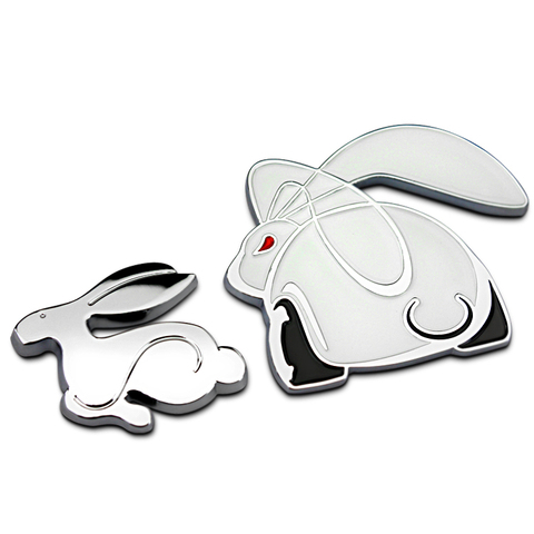 1 PCS 3D chrome Rabbit emblem  Trunk Car Sticker fors Golf MK4 MK5 MK3 MK6 Golf  Car Badge Decal Car Styling ► Photo 1/4