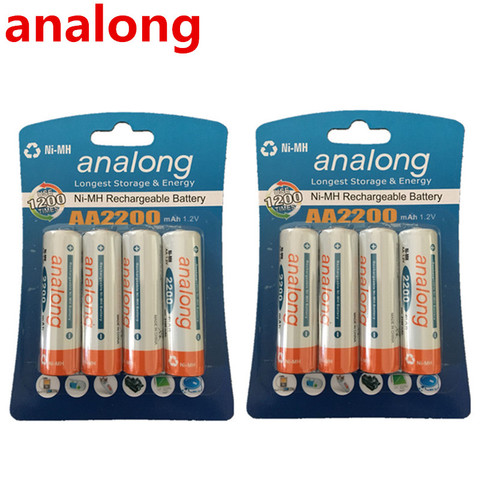 analong Low self-discharge Durable AA Battery 1.2V 2200mAh Ni-MH Rechargeable Batteries 1.2V  Batteries ► Photo 1/6