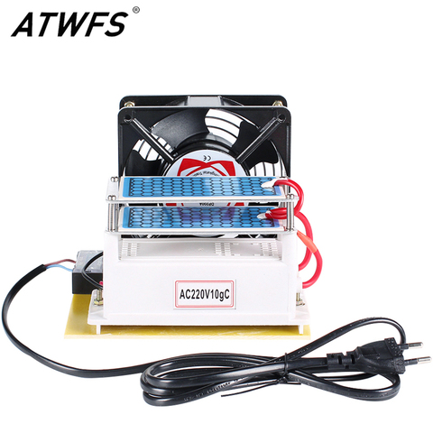 ATWFS Ozone Generator 220v 10g/h with Double Sheet Ceramic Plate Long Life Ozonizer Sterilizer Fan Excellent Heat Dissipation ► Photo 1/6