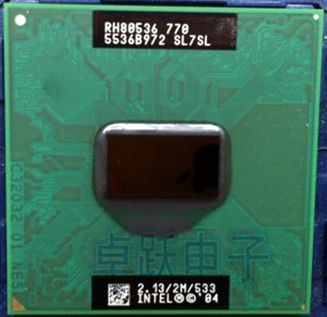 Free Shipping CPU laptop Pentium M 770 CPU 2M Cache/2.13GHz/533/Dual-Core Socket 479Laptop processor PM770 support 915 ► Photo 1/1