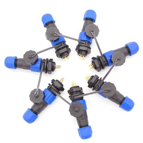 Waterproof connector SP1310 2 3 4 5 6 7pin Power wire connectors cable connectors IP68 SP13 13mm ► Photo 1/6