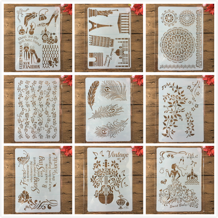 Novelty Layering Stencils Template for DIY Scrapbooking Album Paper Card Craft 