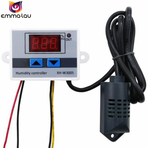 0~99%RH Digital Humidity Controller 220V 12V 24V Hygrometer Humidity Control Switch AC DC Hygrostat + Humidity Probe AM2301 ► Photo 1/1