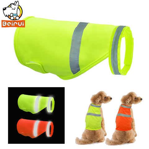 Reflective Dog Safety Vest Fluorescent High Visibility Dog Clothes Waterproof Luminous Pet Clothing for Small Medium Large Dogs ► Photo 1/6