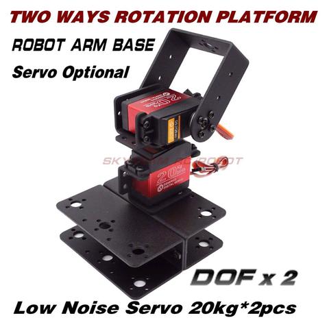 Rotory Rotatable Digital Servo Platfm 2DOF servo robot arm camera track platform with digital servos metallic construction ► Photo 1/1