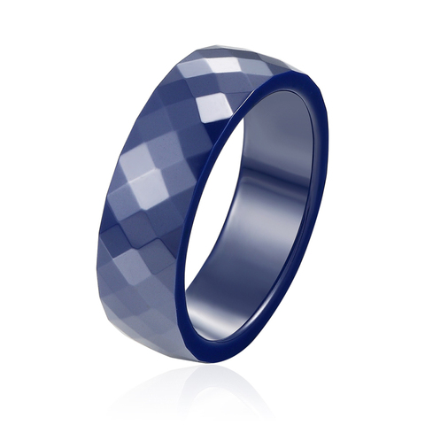 Top Quality Personality Dark Blue And Black Multi-Faceted Ceramic Rings Men Women New Fashion Jewelry Ring Gift Wholesale ► Photo 1/6