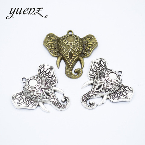 YuenZ 6pcs Metal elephant head charm fit necklace Pendants Making DIY 33*34mm D9237 ► Photo 1/3