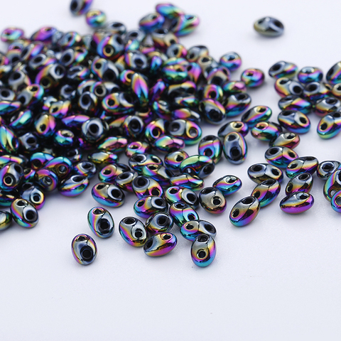 Hot new 5x2.5mm Luster Czech Glass Seed Beads Two Hole  240pcs  Colorful ► Photo 1/1